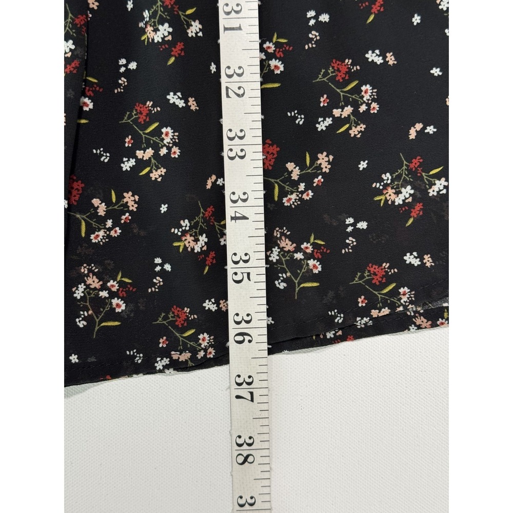 Hesperus Smocked Mini Dress Dark Floral Romantic Plus Size 2X - Picture 8 of 10